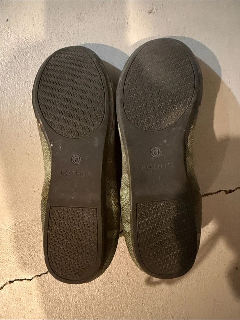 Rothy's Olive Camo Knit Slip-On Loafers